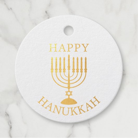Happy Hanukkah Bedankjes Labels (Voorkant)