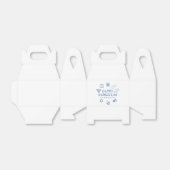 Happy Hanukkah blauw witte aangepaste familienaam Bedankdoosjes (Uitgevouwen)