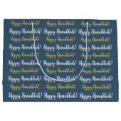 Happy Hanukkah Blue, Gold en White Groot Cadeauzakje (Achterkant)
