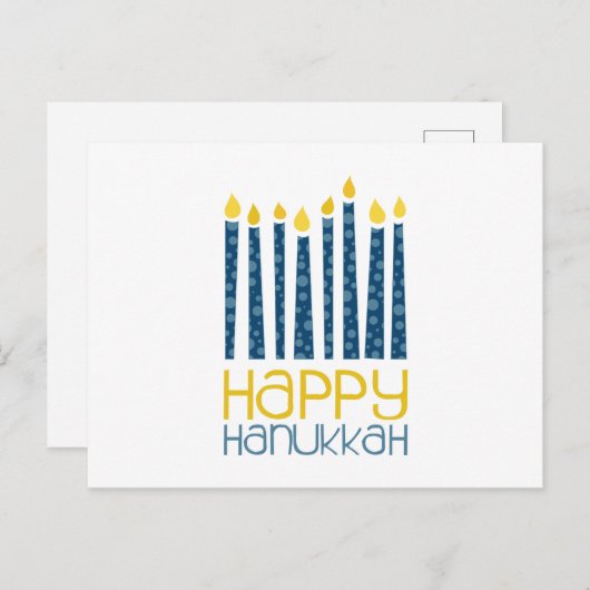 Happy Hanukkah Briefkaart (Voorkant / Achterkant)