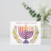 Happy Hanukkah Briefkaart (Staand voorkant)