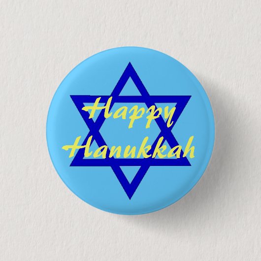 Happy Hanukkah-Button Ronde Button 3,2 Cm (Voorkant)