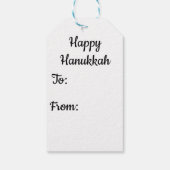 Happy Hanukkah  Cadeaulabel (Achterkant)