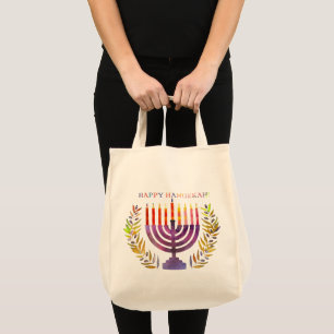 Happy Hanukkah-Canvas tas