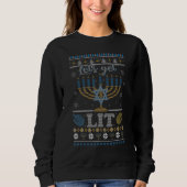 Happy Hanukkah Chanukah Laten we Lit Ugly Sweater (Voorkant)