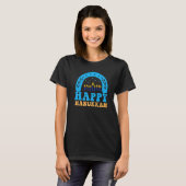 Happy Hanukkah Chanukah Rainbow Menorah Jewish Hol T-shirt (Voorkant volledig)