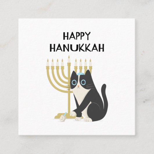 HAPPY HANUKKAH CONTACTKAARTJE (Voorkant)