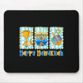 Happy Hanukkah Coquette Menorah Dreidel Chanukah G Muismat (Voorkant)