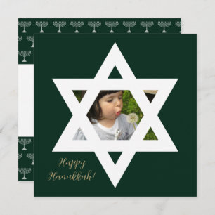 Happy Hanukkah Cute Photo Kaart
