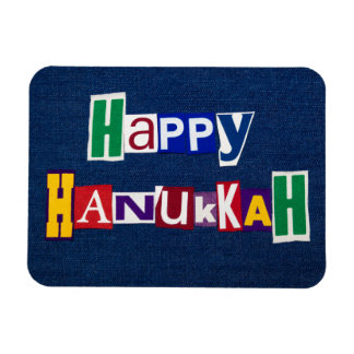 Happy Hanukkah Denim Magneet