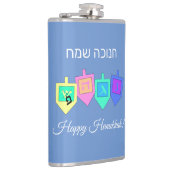 Happy Hanukkah English Hebrew Heupfles (Rechts)
