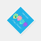 Happy Hanukkah English Hebrew Servet (Hoek)