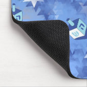 Happy Hanukkah Falling Star en Dreidels Muismat (Hoek)