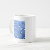 Happy Hanukkah Falling Stars and Dreidels Koffiemok (Voorkant links)