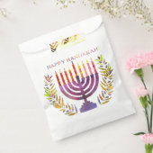 Happy Hanukkah Favor Bag Bedankzakje (Gezegeld)