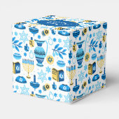 Happy Hanukkah Favor Box Bedankdoosjes (Achterkant)