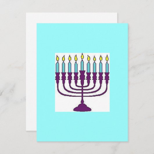 Happy Hanukkah Feestdagenkaart (Voorkant / Achterkant)