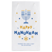 "Happy Hanukkah"-feestkaart Klein Cadeauzakje (Achterkant)