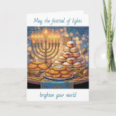 Happy Hanukkah | Festival of Lights Kaart (Voorkant)