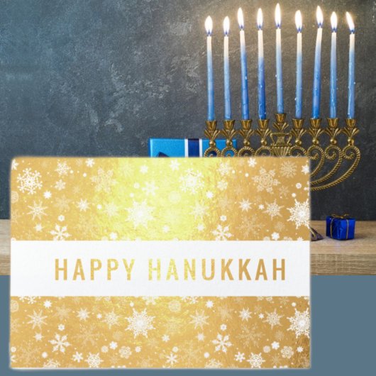 Happy Hanukkah Folie Kaarten