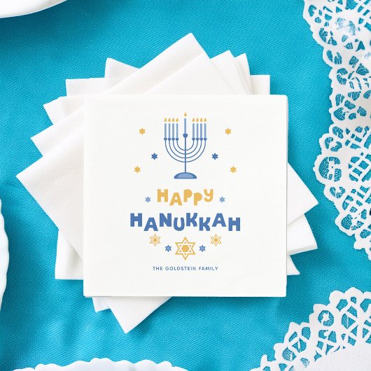 "Happy Hanukkah" gepersonaliseerd Servet