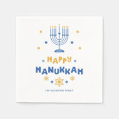 "Happy Hanukkah" gepersonaliseerd Servet (Voorkant)