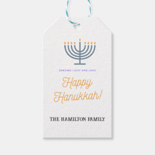 Happy Hanukkah Gift Label - pas de naam aan Cadeaulabel
