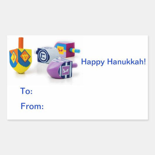 Happy Hanukkah Gift Label Stickers (Voorkant)