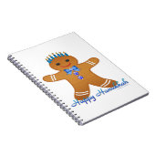 Happy Hanukkah GingerbrooMan Menorah Notitieboek (Rechterzijde)