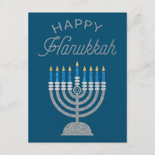 Happy Hanukkah Glitter Briefkaart