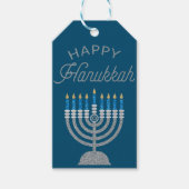 Happy Hanukkah Glitter Cadeaulabel (Voorkant)