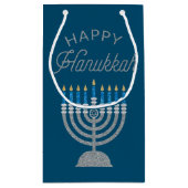 Happy Hanukkah Glitter Klein Cadeauzakje (Achterkant)