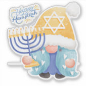 Happy hanukkah gnome sticker (Voorkant)