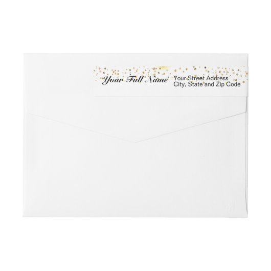 Happy Hanukkah Gold Confetti Bokeh Lights Patroon (Achterkant)