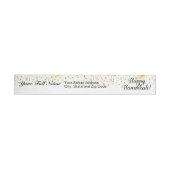 Happy Hanukkah Gold Confetti Bokeh Lights Patroon (Individueel)
