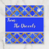 Happy Hanukkah Gold, Silver en White Laced Bedankjes Labels (Achterkant)