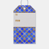 Happy Hanukkah Gold, Silver en White Laced Cadeaulabel (Achterkant)