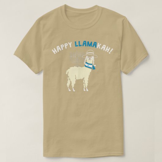 Happy Hanukkah grappig Llamakah Jewish llama T-Shi T-shirt (Design voorkant)