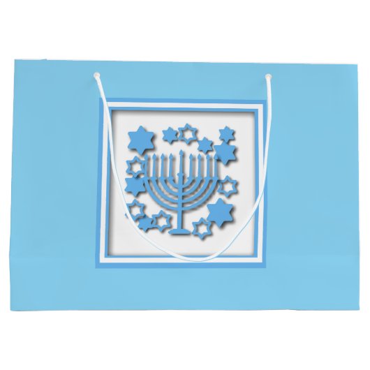 Happy Hanukkah Groot Cadeauzakje (Achterkant)