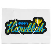 Happy Hanukkah Groot Cadeauzakje (Achterkant)