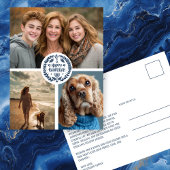 Happy Hanukkah Hand-Drawn CUSTOM 3 FOTO Vakantie Briefkaart