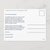 HAPPY HANUKKAH Hand-getrokken CUSTOM 3 FOTO Letter Feestdagenkaart (Achterkant)