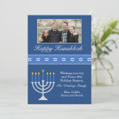 Happy Hanukkah Holiday Card Feestdagenkaart (Staand voorkant)