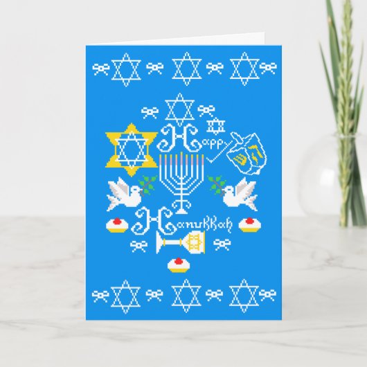 Happy Hanukkah Holiday Feestdagen Kaart (Voorkant)