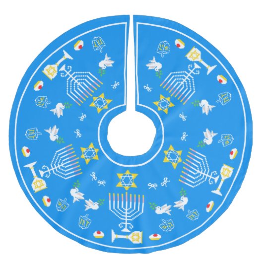 Happy Hanukkah Holiday Kerstboom Rok (Voorkant)
