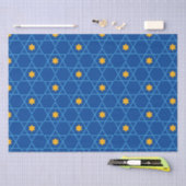 Happy Hanukkah Jewish Star van David Pattern Blue Tissuepapier (Craft)