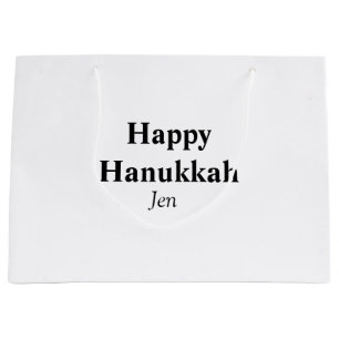 Happy Hanukkah jouw naam tekst afbeelding bewerkba Groot Cadeauzakje