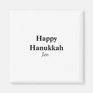 Happy Hanukkah jouw naam tekst afbeelding bewerkba Magneet