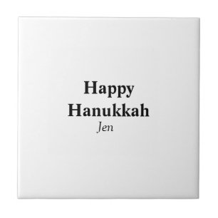 Happy Hanukkah jouw naam tekst afbeelding bewerkba Tegeltje