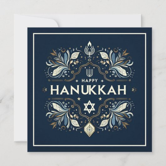 Happy Hanukkah Kaart (Voorkant)
